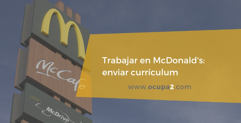 en McDonald's: enviar currículum e información