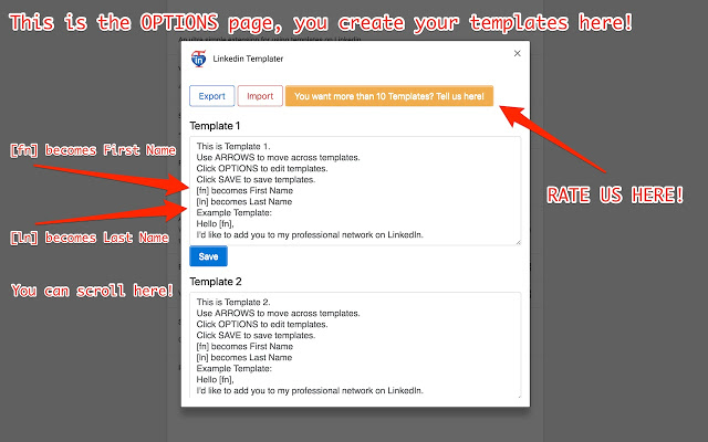 Linkedin Templater - Extensión de Google Chrome para encontrar trabajo